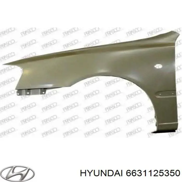  Guardabarros delantero izquierdo para Hyundai Accent 2 