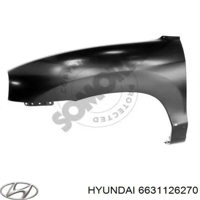  Guardabarros delantero izquierdo para Hyundai Santa Fe 1 