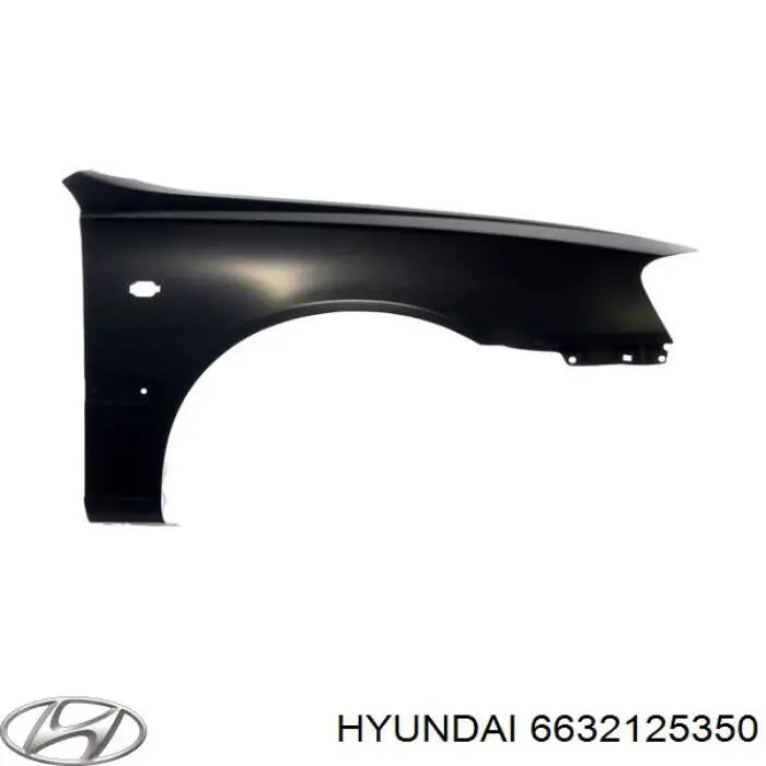 6632125350 Hyundai/Kia guardabarros delantero derecho