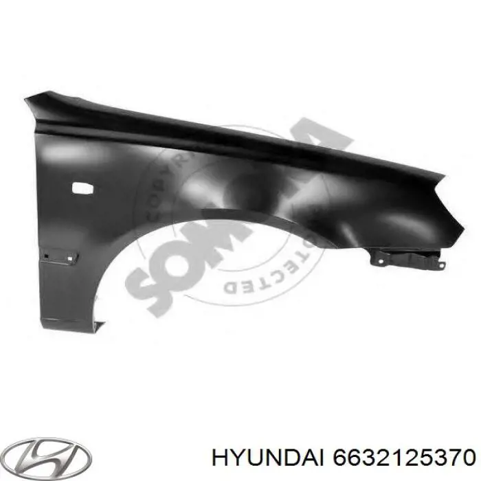 6632125370 Chrysler guardabarros delantero derecho