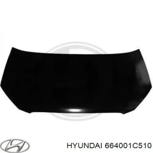 664001C500 Hyundai/Kia capó del motor