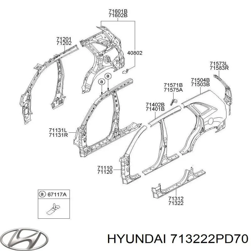  Chapa de acceso derecha para KIA Sorento XM