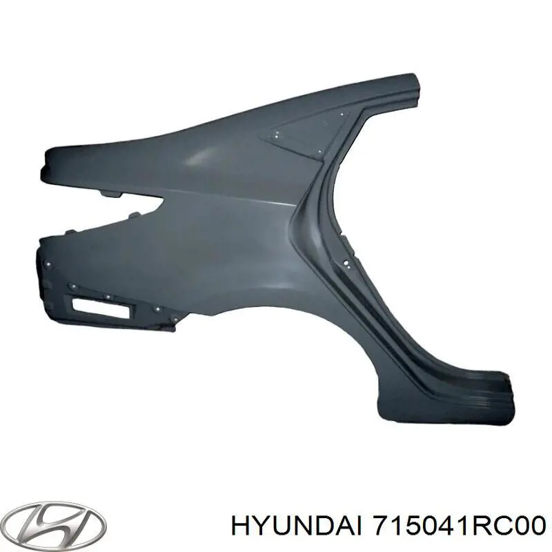 71504-1RC00 Hyundai/Kia guardabarros trasero derecho