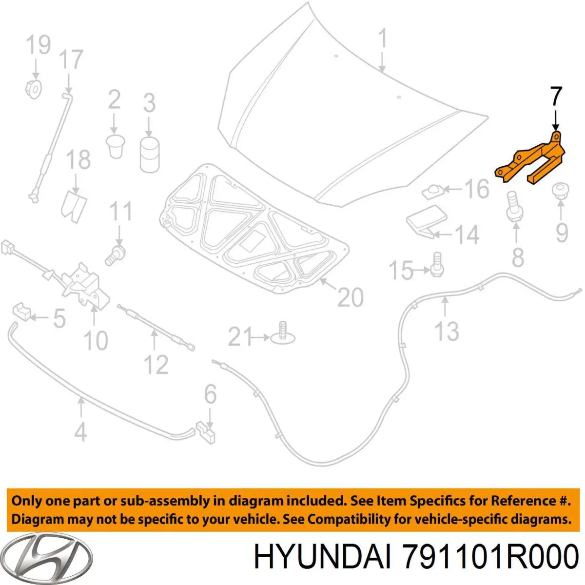  Bisagra, capó del motor izquierda para Hyundai SOLARIS SBR11