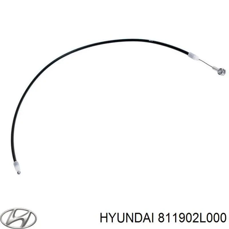 811902L000 Hyundai/Kia tirador del cable del capó trasero