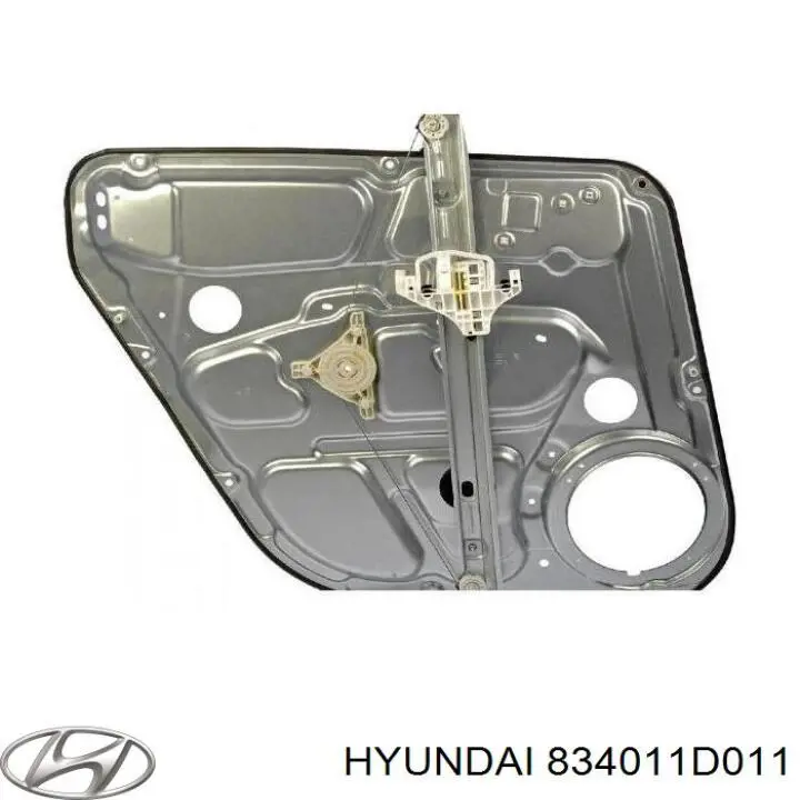 834011D011 Hyundai/Kia mecanismo de elevalunas, puerta trasera izquierda