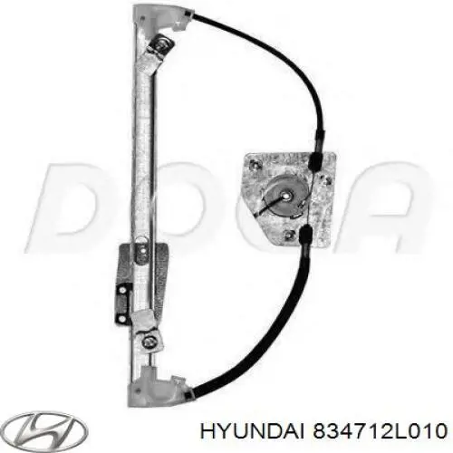 834712L010 Hyundai/Kia mecanismo de elevalunas, puerta trasera izquierda