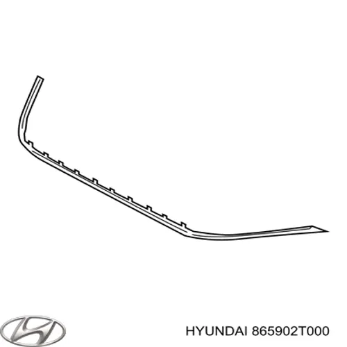 865902T000 Hyundai/Kia listón embellecedor/protector, parachoques delantero