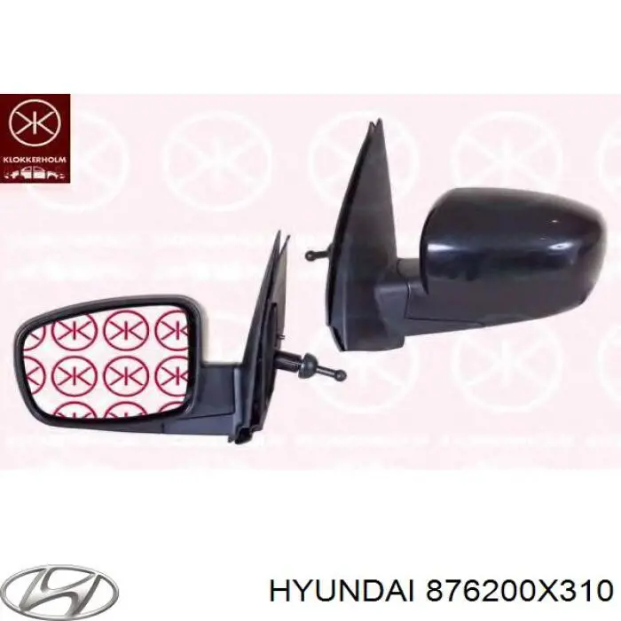  Espejo retrovisor derecho para Hyundai I10 PA