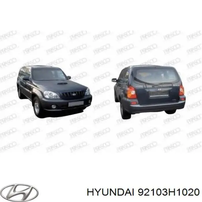  Faro izquierdo para Hyundai Terracan HP