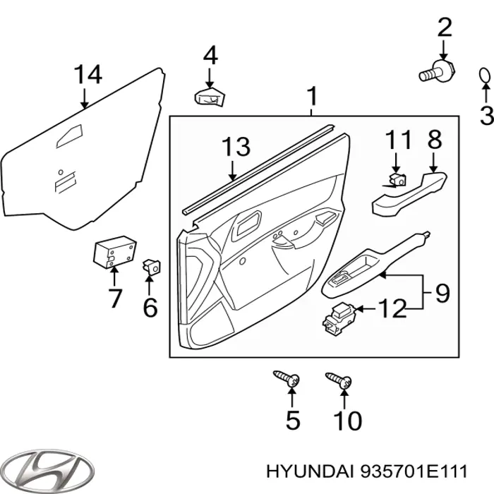  Unidad de control elevalunas delantera izquierda para Hyundai Accent 3 