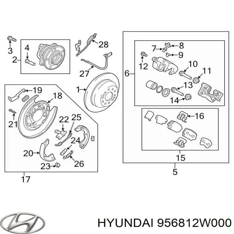  Sensor ABS trasero derecho para Hyundai Santa Fe 3 