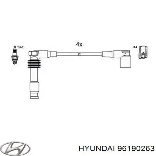 96190263 Hyundai/Kia juego de cables de encendido