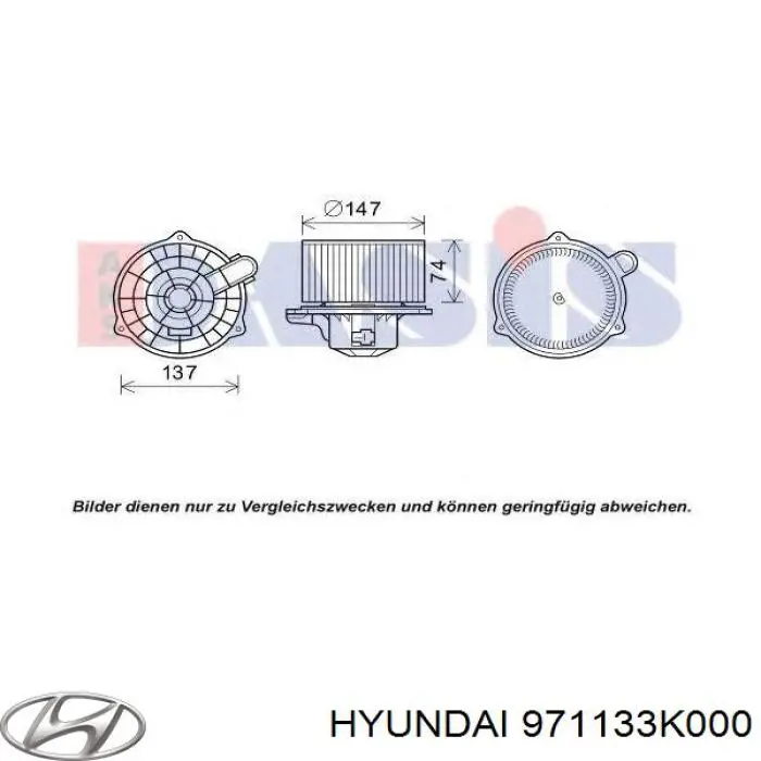 971133K000 Hyundai/Kia motor eléctrico, ventilador habitáculo