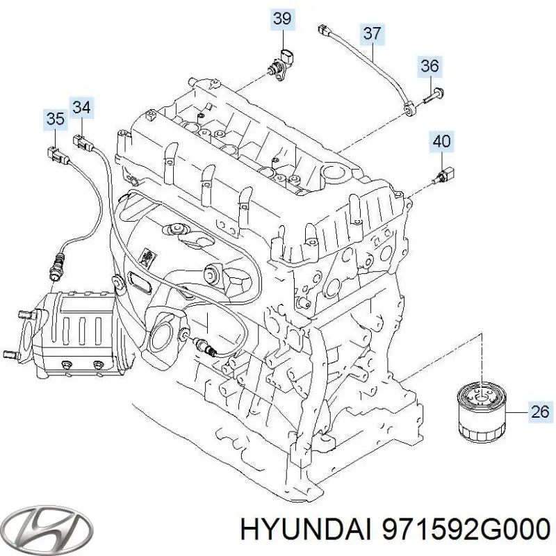 971592G000 Hyundai/Kia elemento de reglaje valvula mezcladora actuador de compuerta