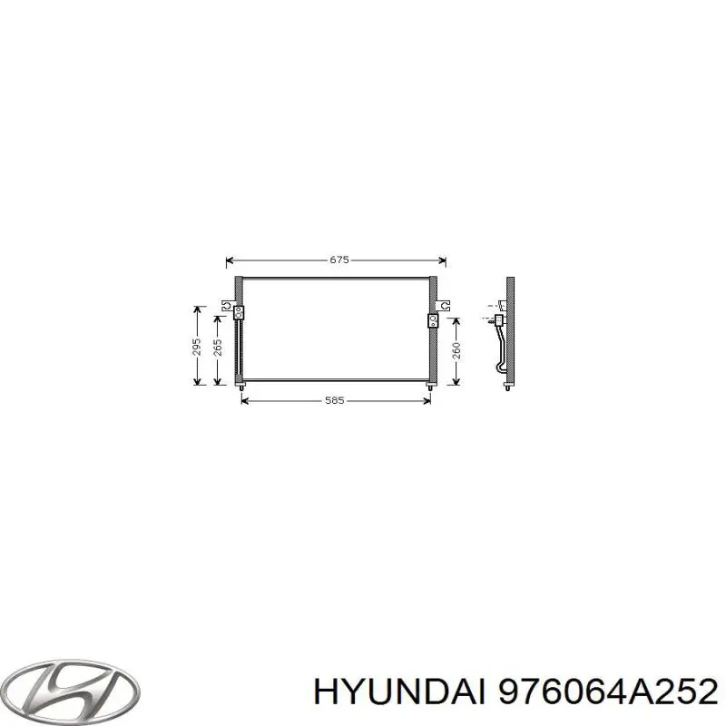 976064A252 Hyundai/Kia condensador aire acondicionado