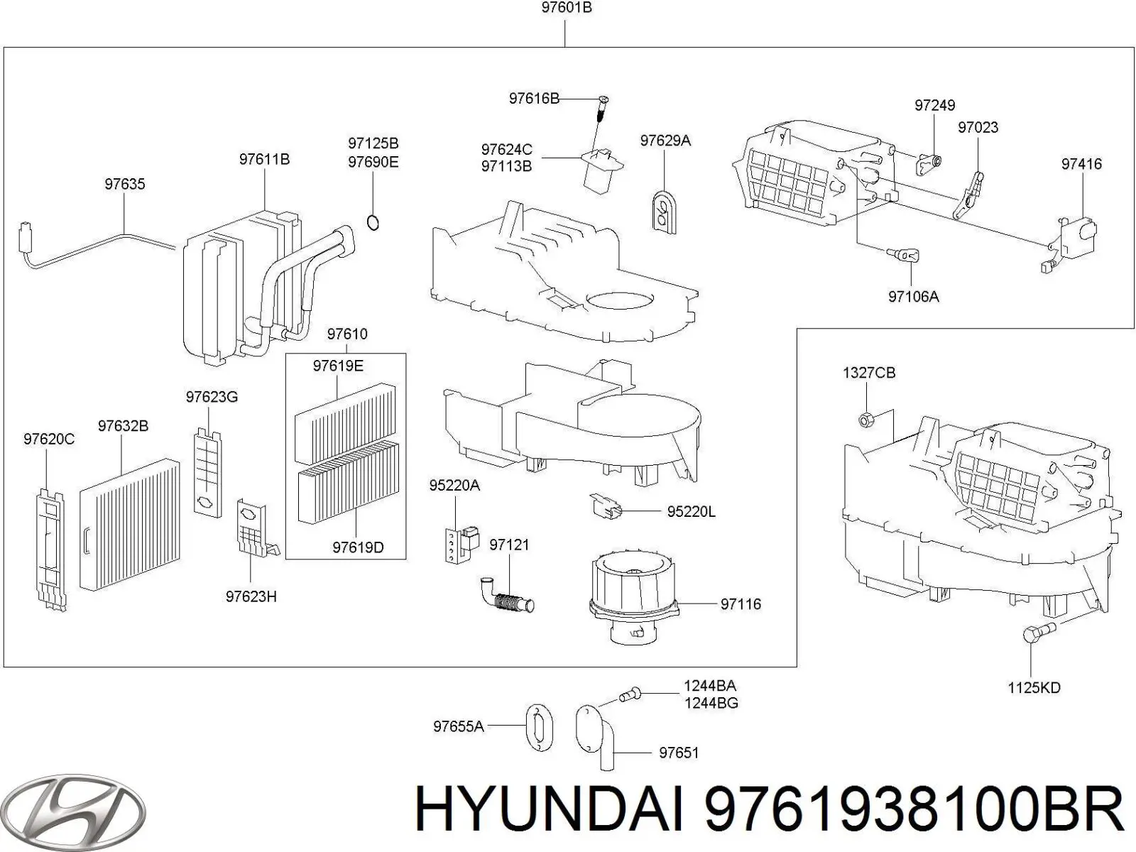 9761938100BR Hyundai/Kia filtro de habitáculo