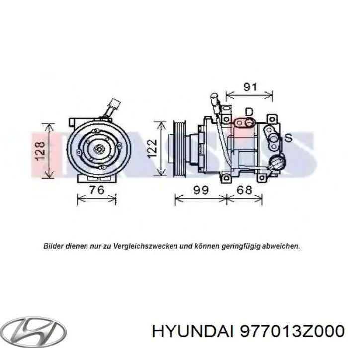 977013Z000 Hyundai/Kia compresor de aire acondicionado