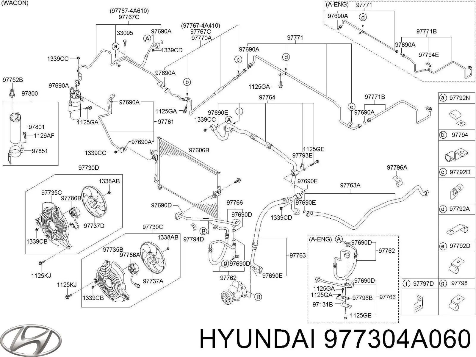  Ventilador (rodete +motor) aire acondicionado con electromotor completo para Hyundai H-1 STAREX A1