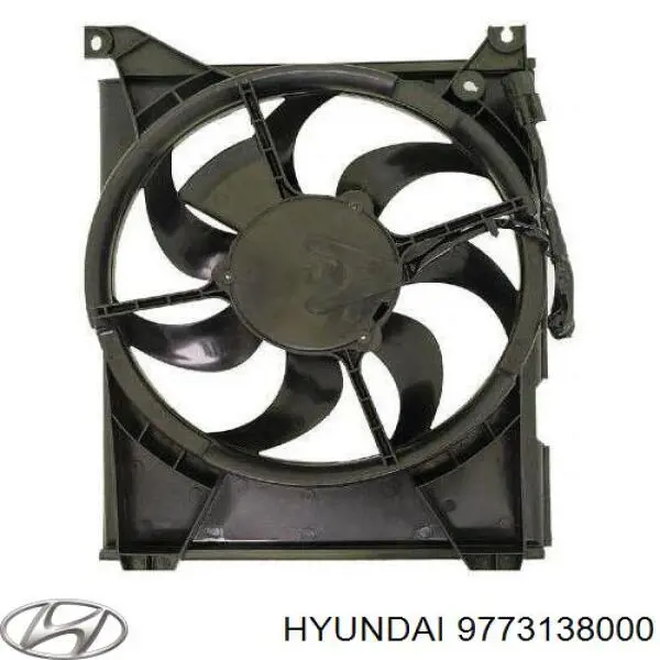  Ventilador (rodete +motor) aire acondicionado con electromotor completo para KIA Opirus GH