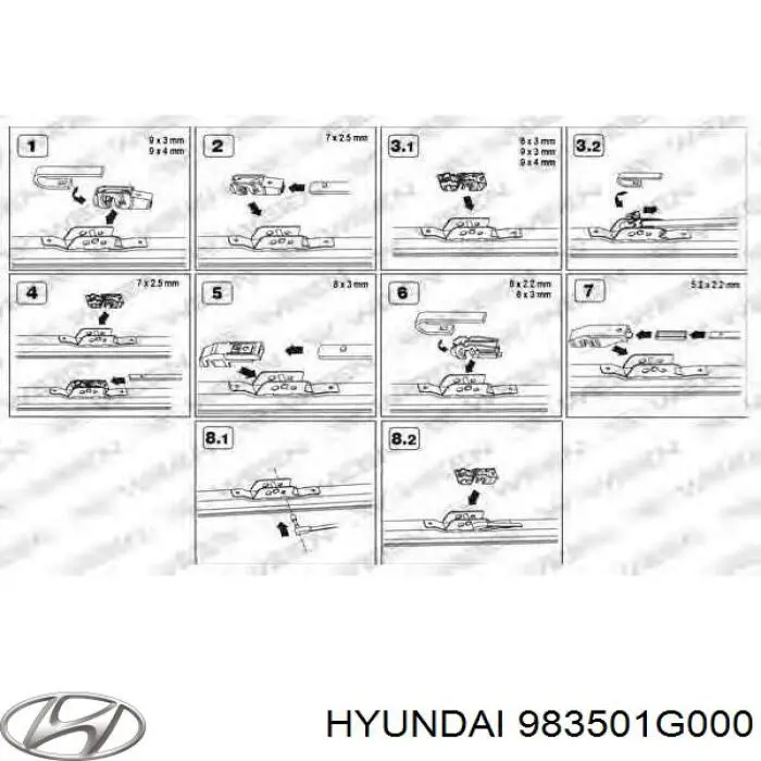  Limpiaparabrisas de luna delantera conductor para Hyundai Accent 