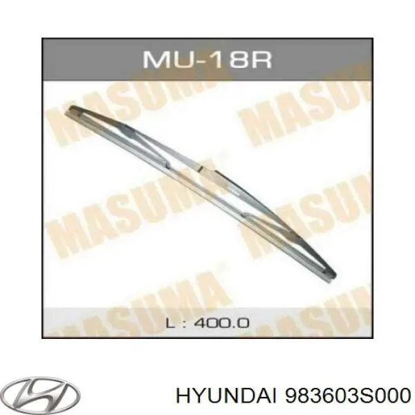 983603S000 Hyundai/Kia limpiaparabrisas de luna delantera copiloto