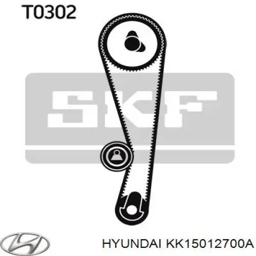 KK15012700A Hyundai/Kia rodillo, cadena de distribución