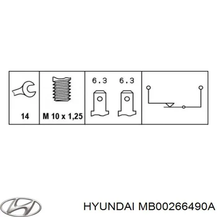 MB00266490A Hyundai/Kia interruptor luz de freno