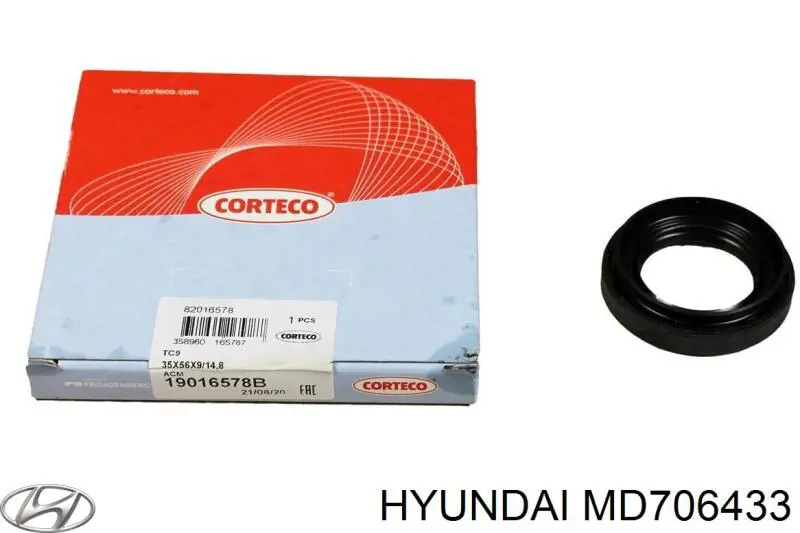 MD706433 Hyundai/Kia anillo retén de semieje, eje delantero