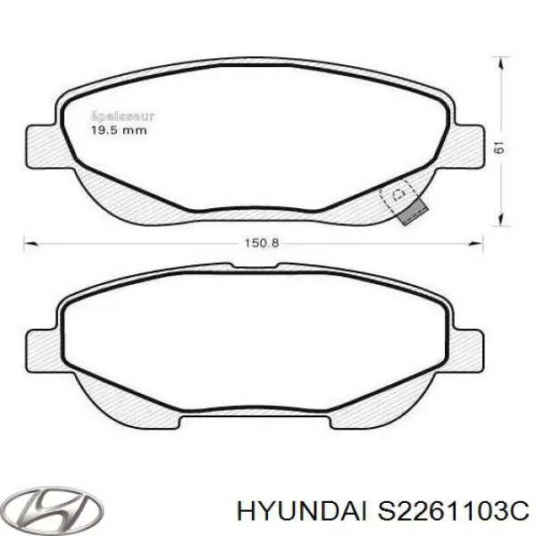 S2261103C Hyundai/Kia fuelle, árbol de transmisión delantero interior