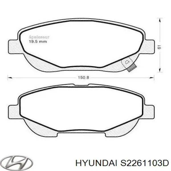 S2261103D Hyundai/Kia fuelle, árbol de transmisión delantero interior