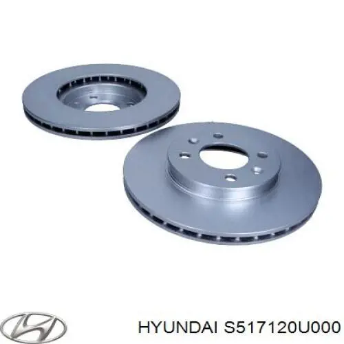 S517120U000 Hyundai/Kia freno de disco delantero