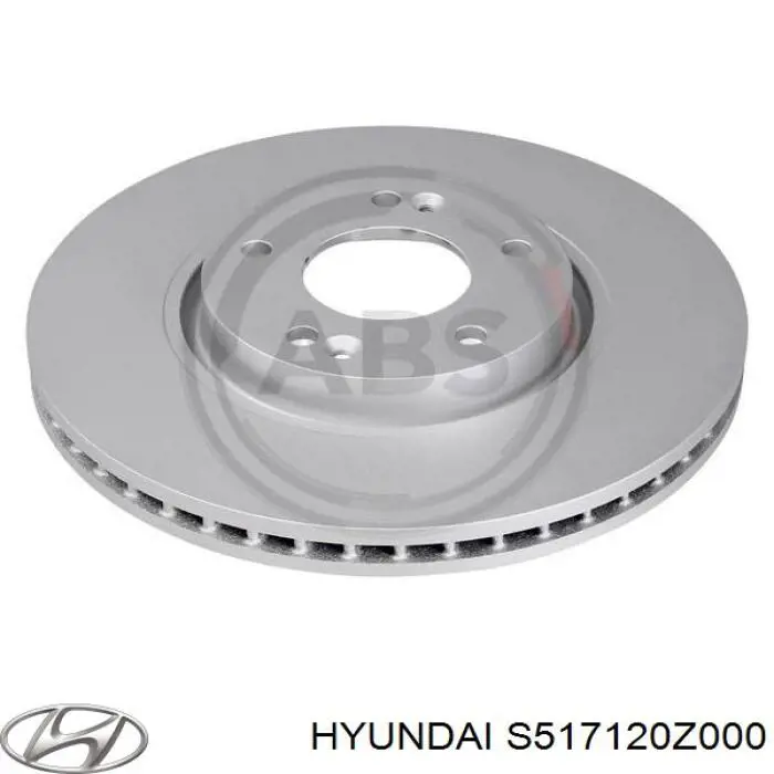 S517120Z000 Hyundai/Kia freno de disco delantero