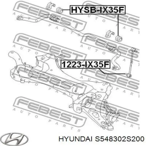 S548302S200 Hyundai/Kia soporte de barra estabilizadora delantera