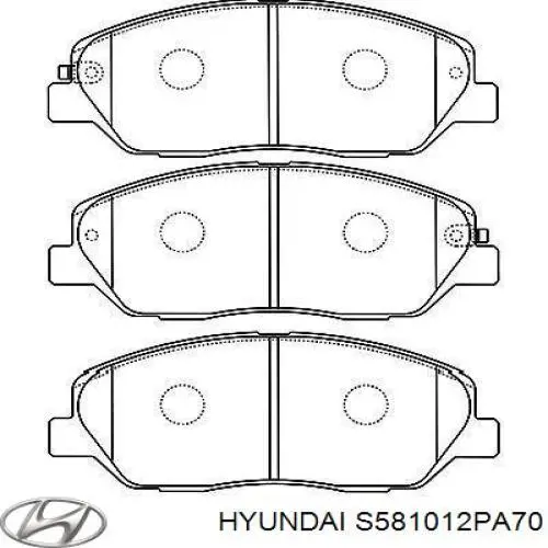 S581012PA70 Hyundai/Kia pastillas de freno delanteras