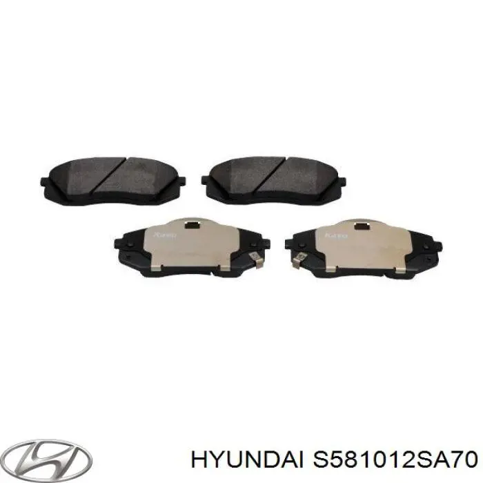 S581012SA70 Hyundai/Kia pastillas de freno delanteras