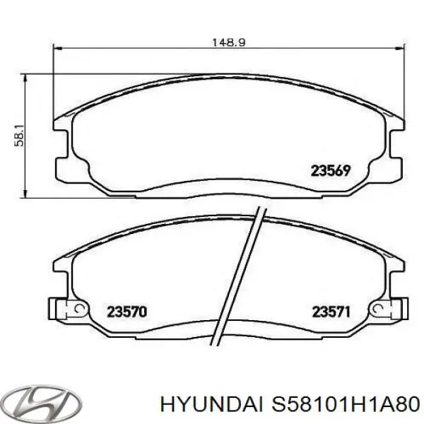 S58101H1A80 Hyundai/Kia pastillas de freno delanteras