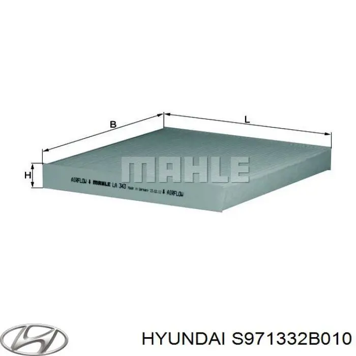 S971332B010 Hyundai/Kia filtro de habitáculo