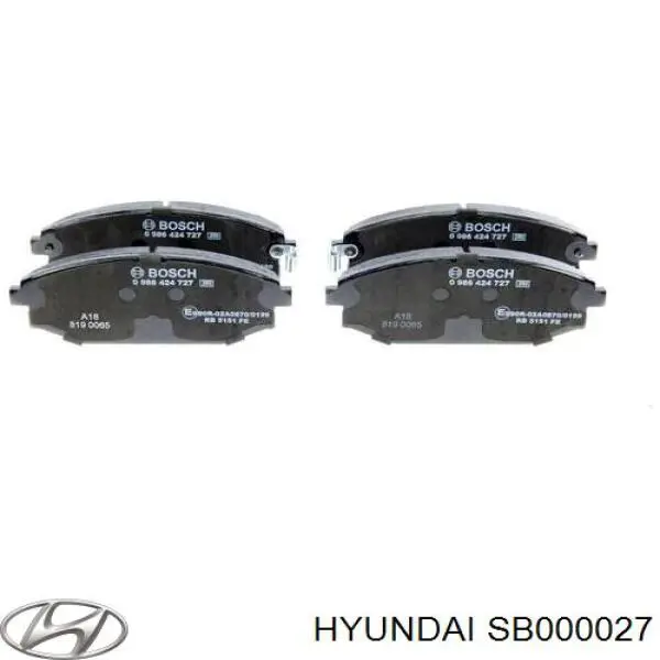 SB000027 Hyundai/Kia pastillas de freno delanteras