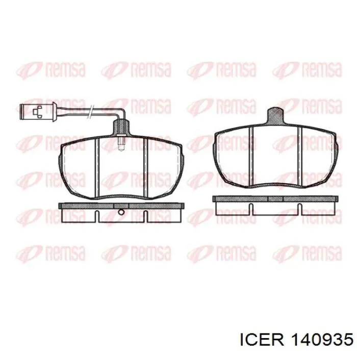 140935 Icer pastillas de freno delanteras