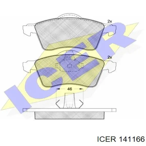 141166 Icer pastillas de freno delanteras