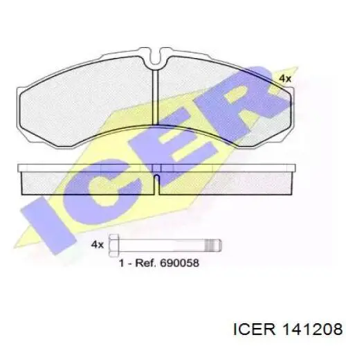 141208 Icer pastillas de freno traseras