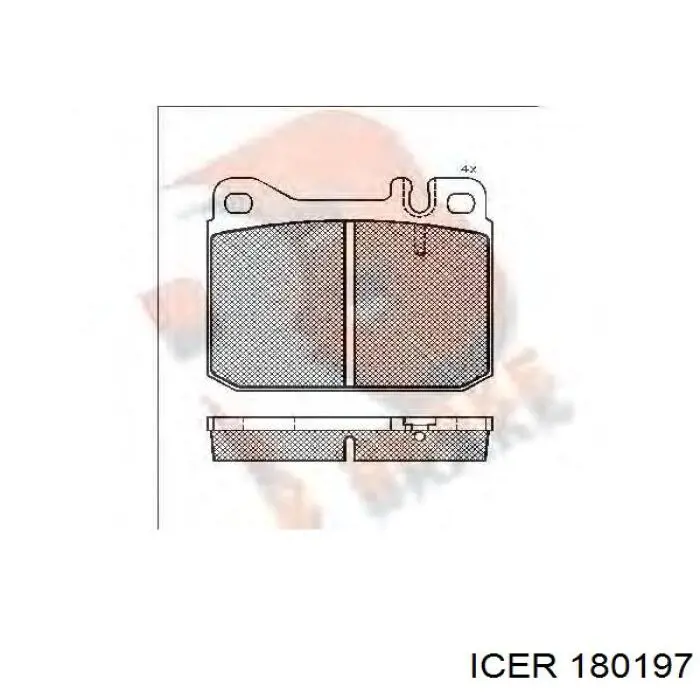 180197 Icer pastillas de freno delanteras