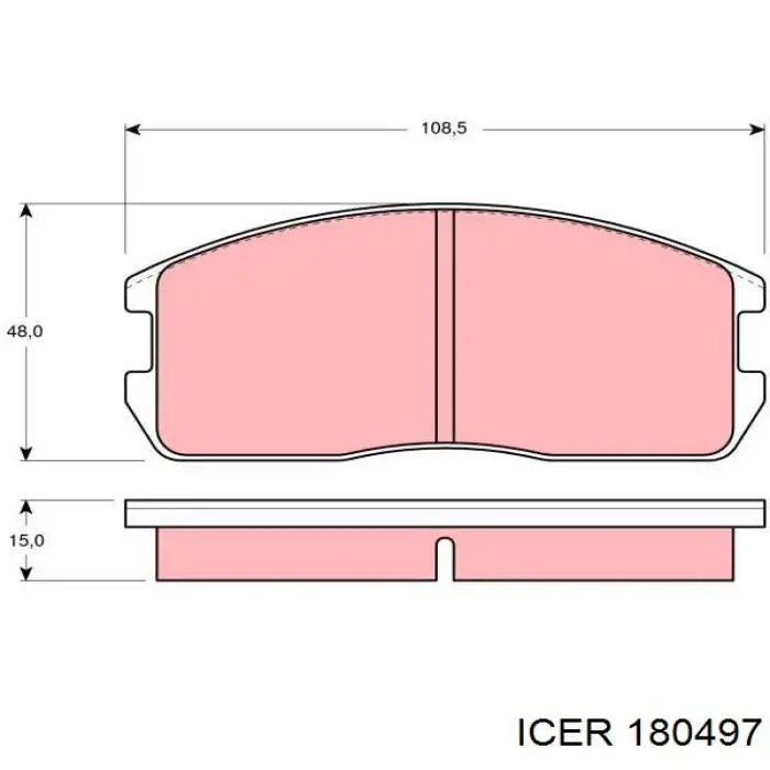 180497 Icer pastillas de freno delanteras