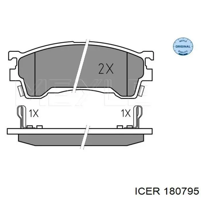 180795 Icer pastillas de freno delanteras
