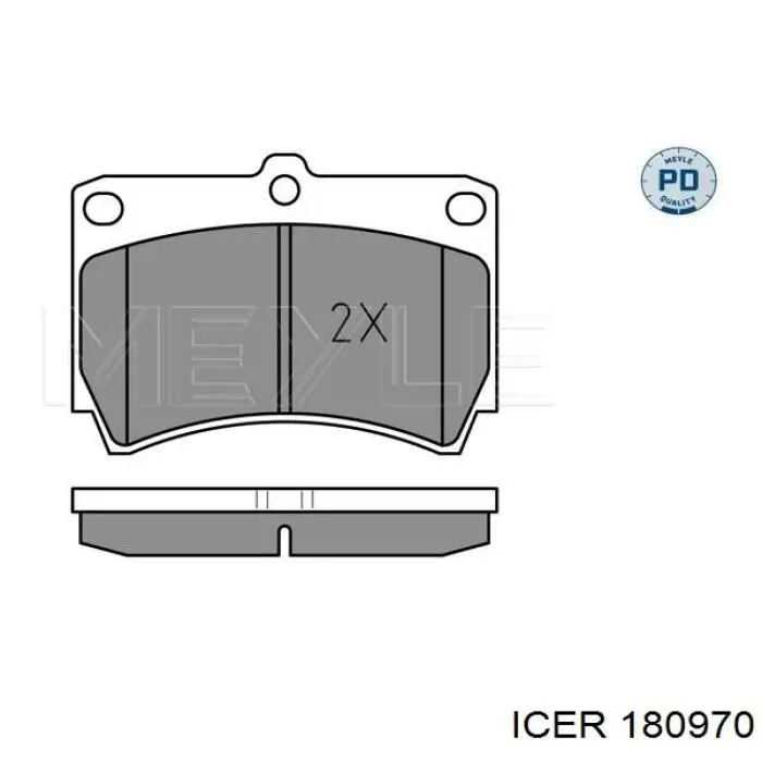 180970 Icer pastillas de freno delanteras