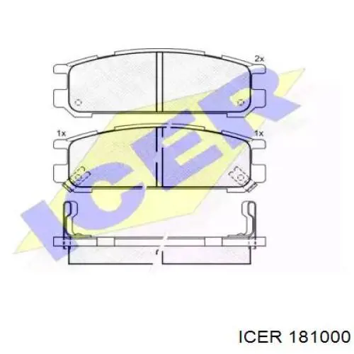 181000 Icer pastillas de freno traseras