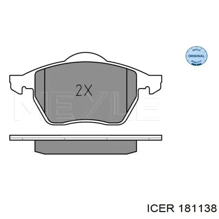 181138 Icer pastillas de freno delanteras