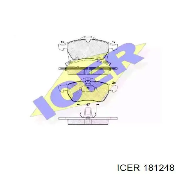 181248 Icer pastillas de freno delanteras