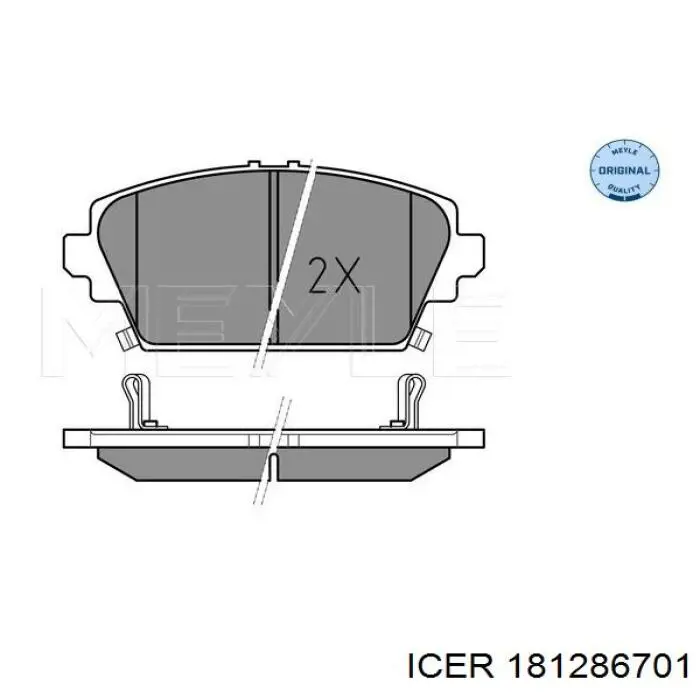 181286-701 Icer pastillas de freno delanteras